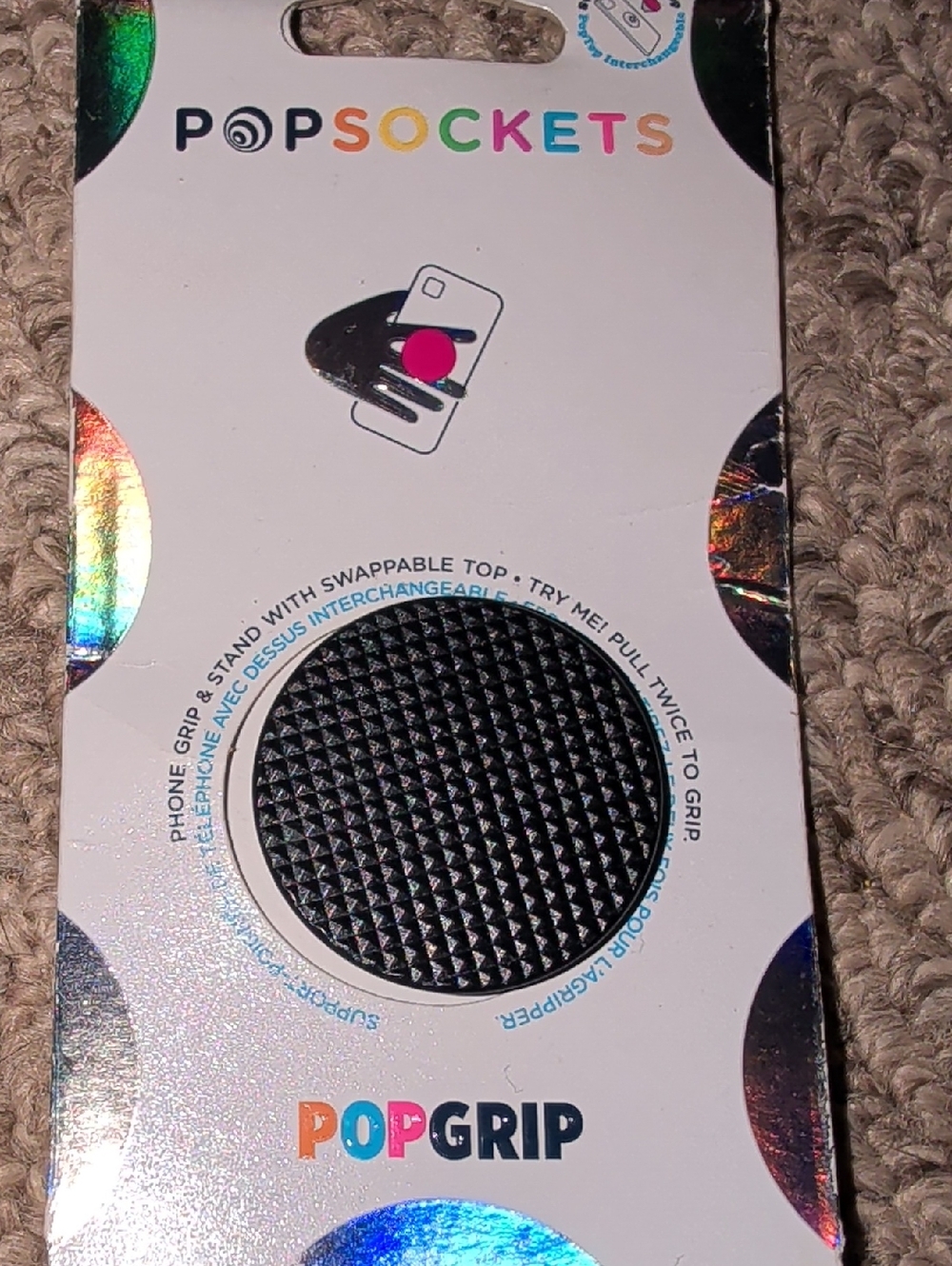 PopSocket PopGrip White and Teal Phone Grip